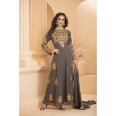 CTL-175 GREY GEORGETTE CIRCULAR READY MADE SUIT